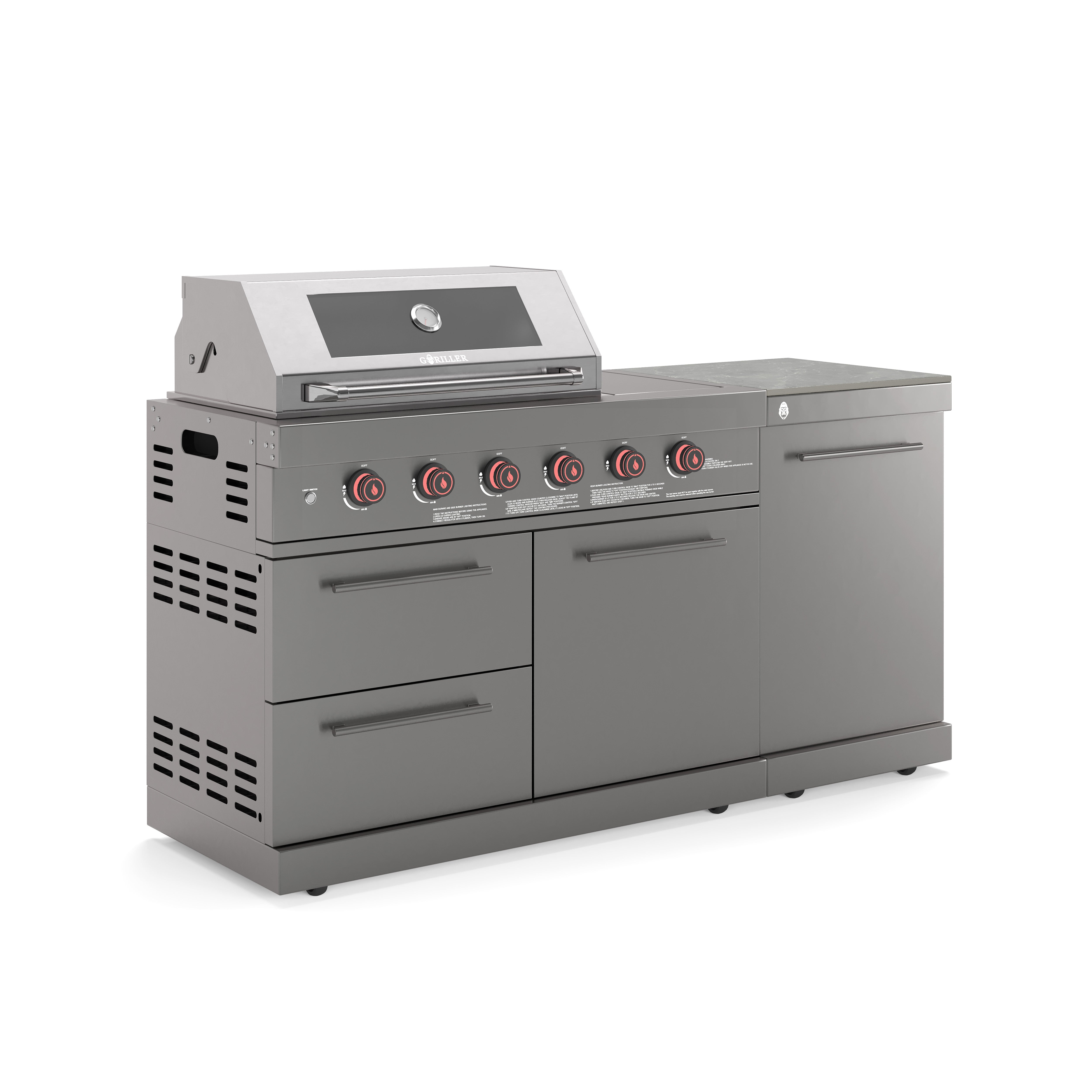 EMPIRE S2 Outdoorküche | Gasgrill | Prep Grau