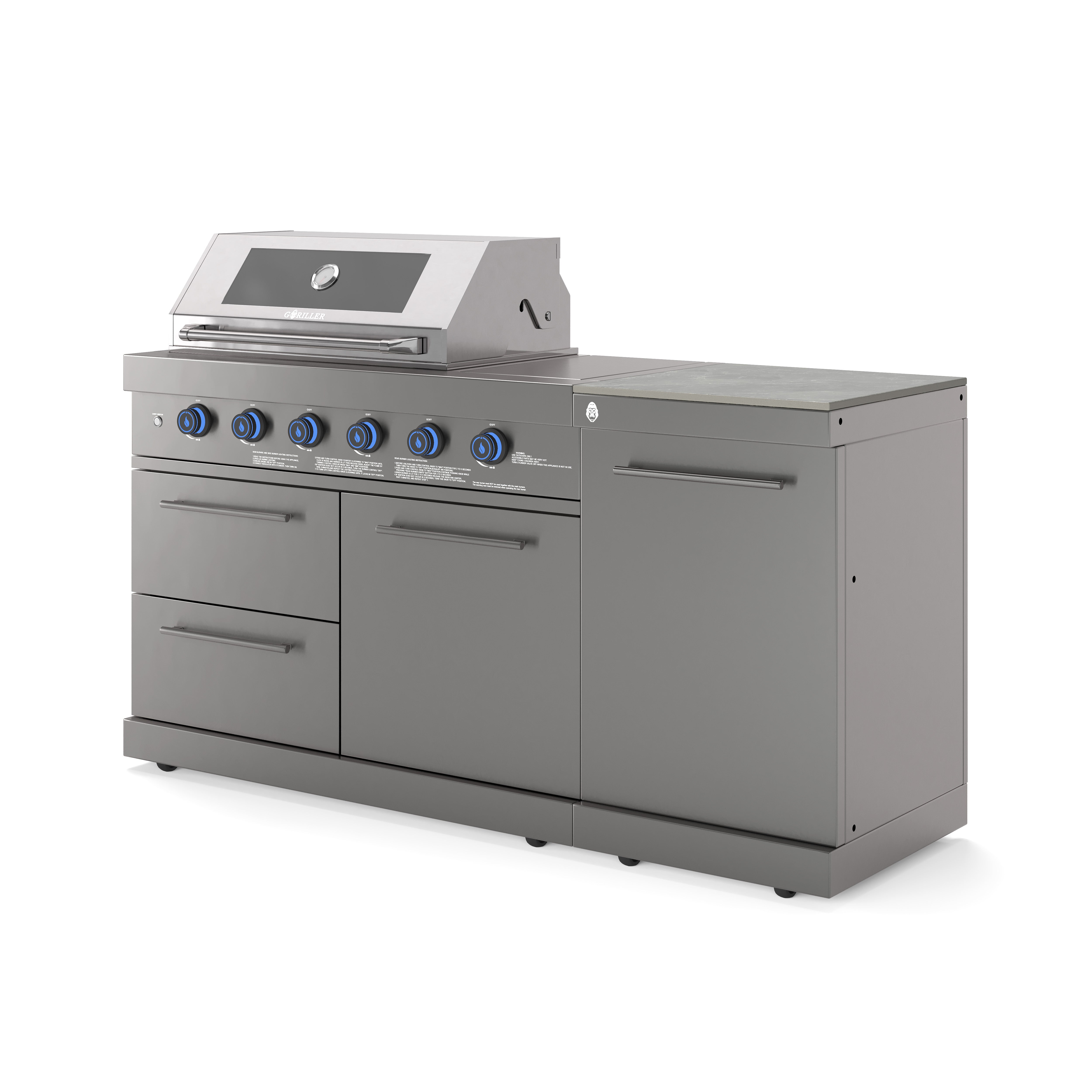 EMPIRE S2 Outdoorküche | Gasgrill | Prep Grau