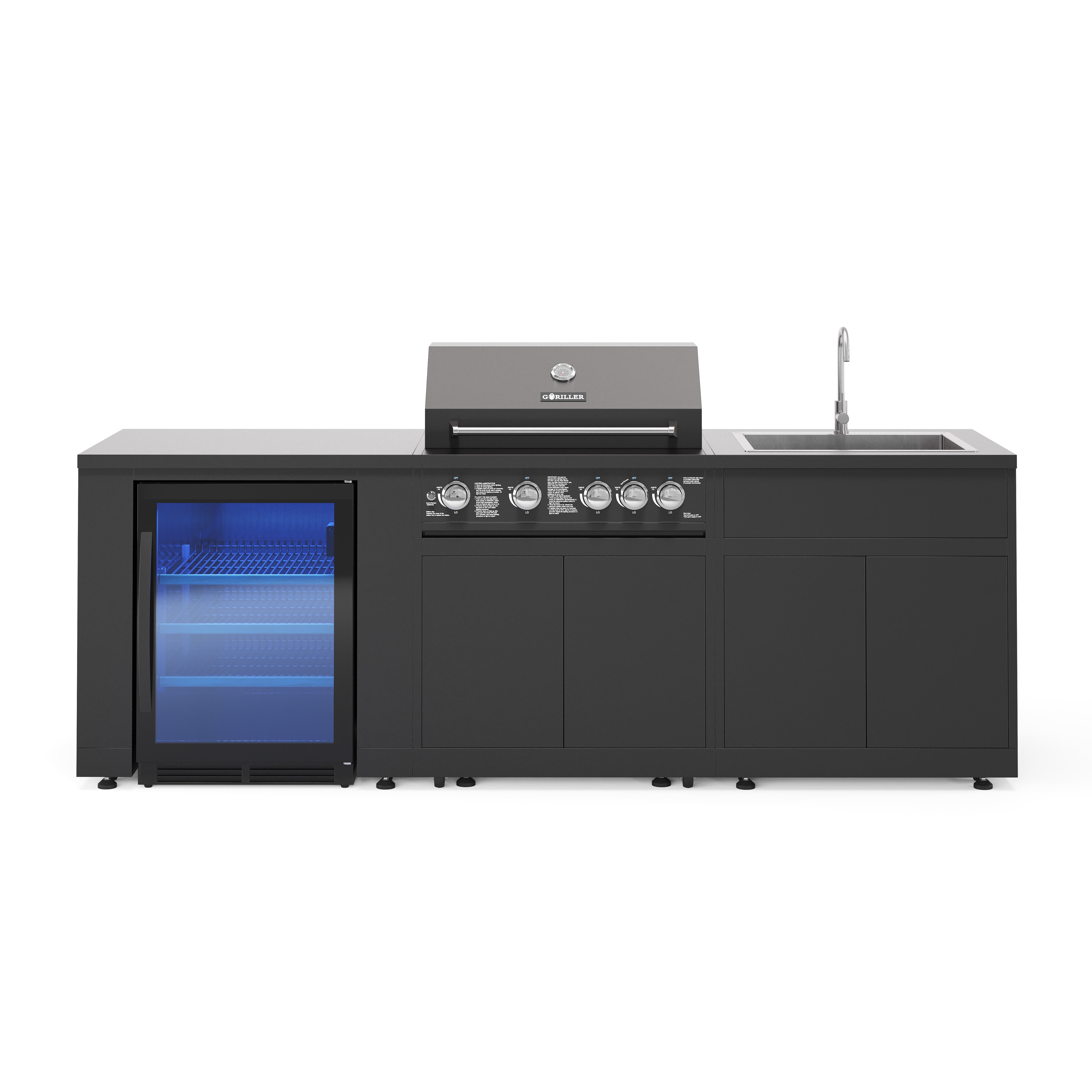 JUNGLE M1 Outdoorküche | 5-Brenner Gasgrill | Cool | Clean