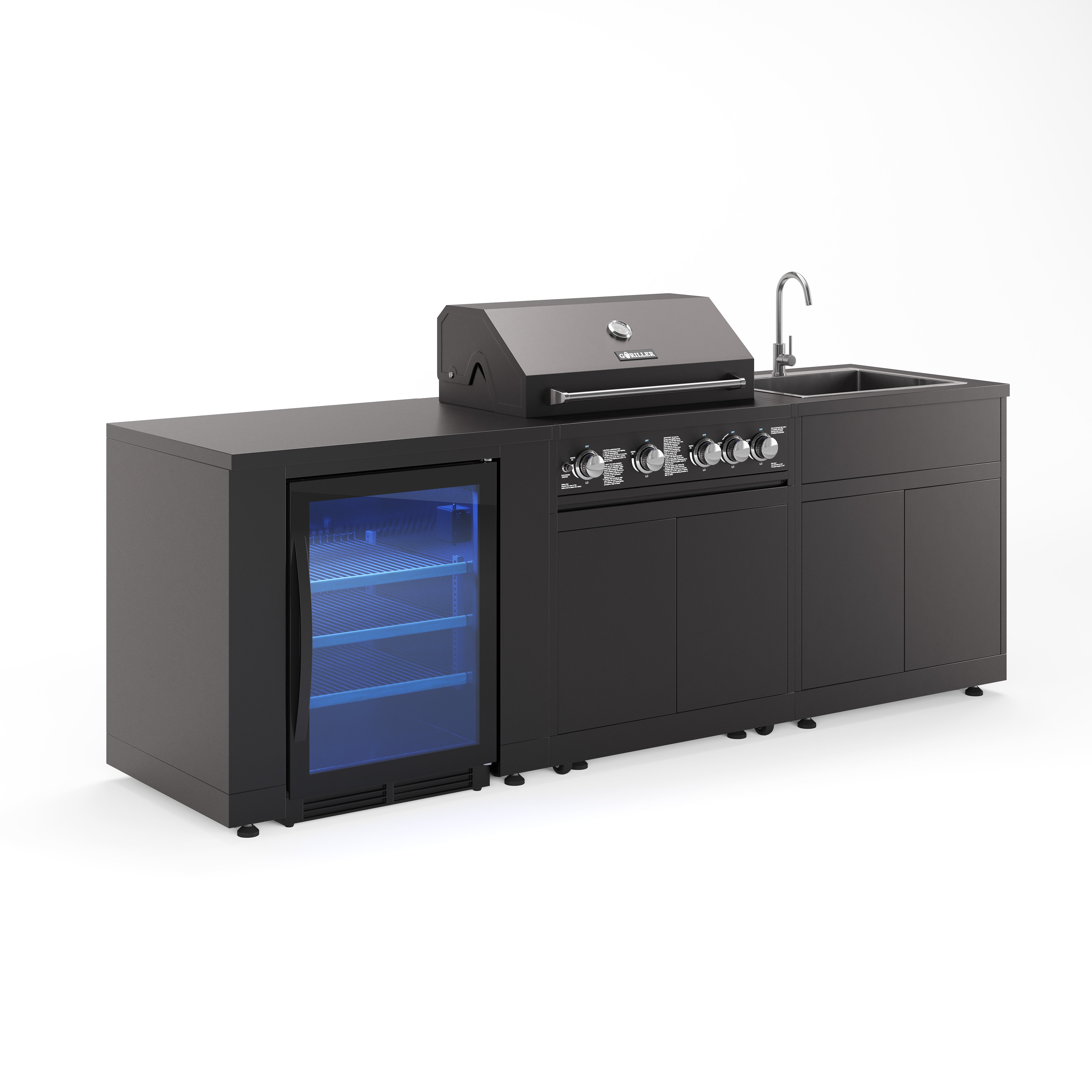 JUNGLE M1 Outdoorküche | 5-Brenner Gasgrill | Cool | Clean