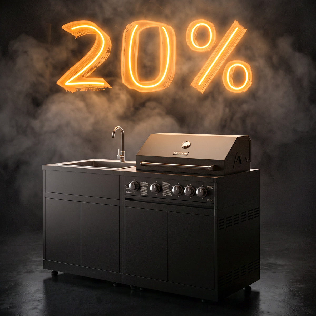 JUNGLE S2 Outdoorküche | 5-Brenner Gasgrill | Clean