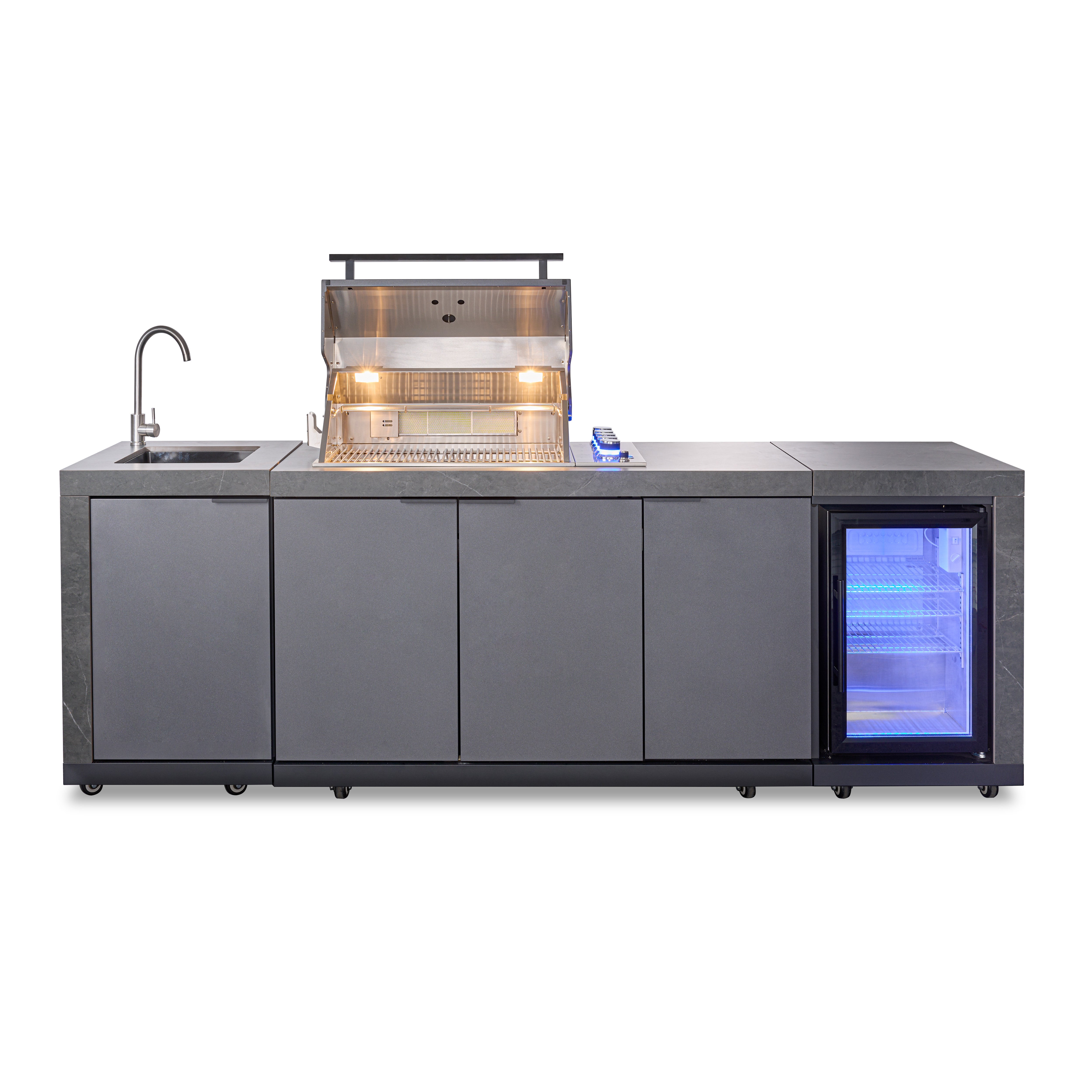 ROI EXTROFIANCE GOURNAGE | Gril à gaz à 5 brûleurs, réfrigérateur, évier