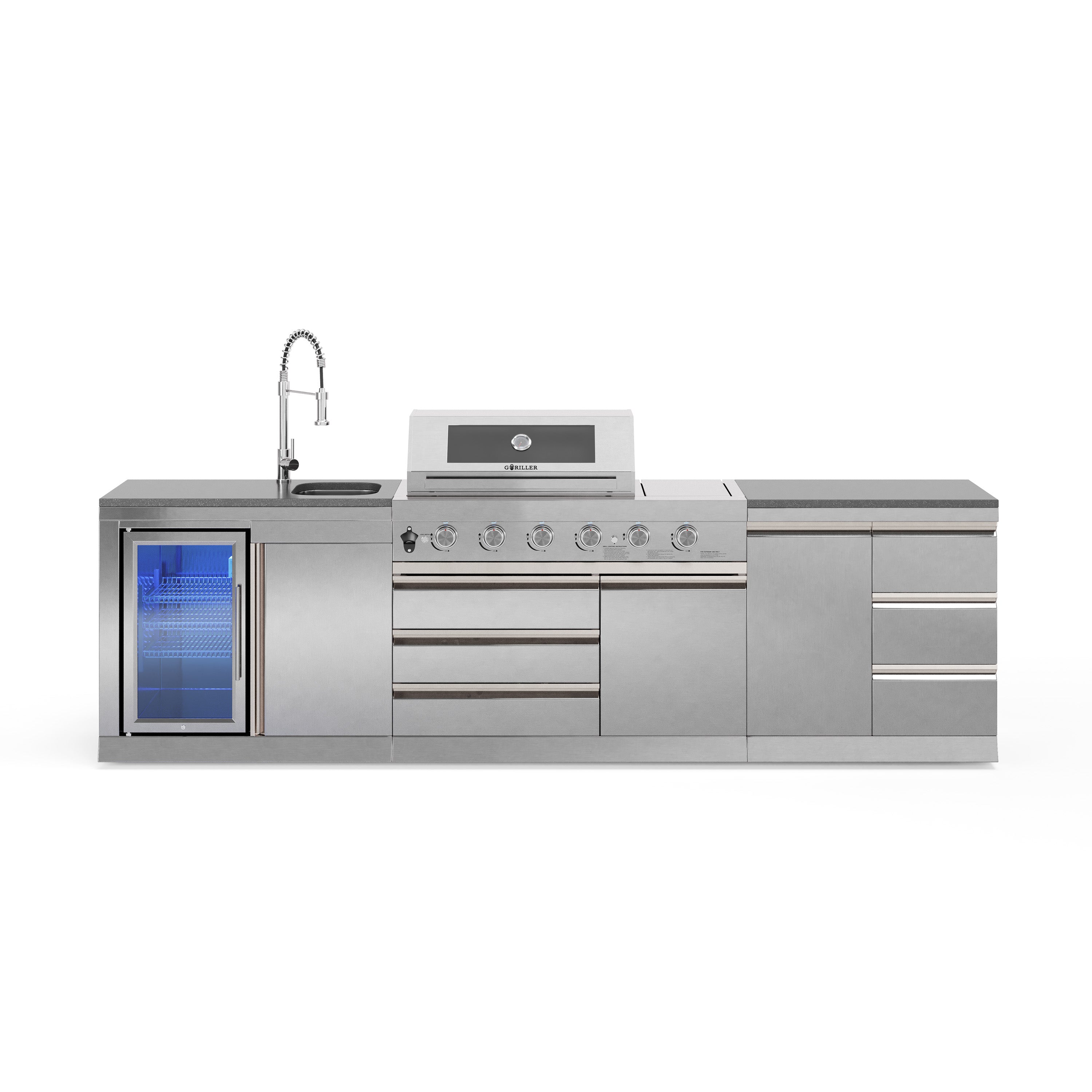 Cucina da esterno SB-M3 | Griglia a gas | Fresco pulito | Preparazione