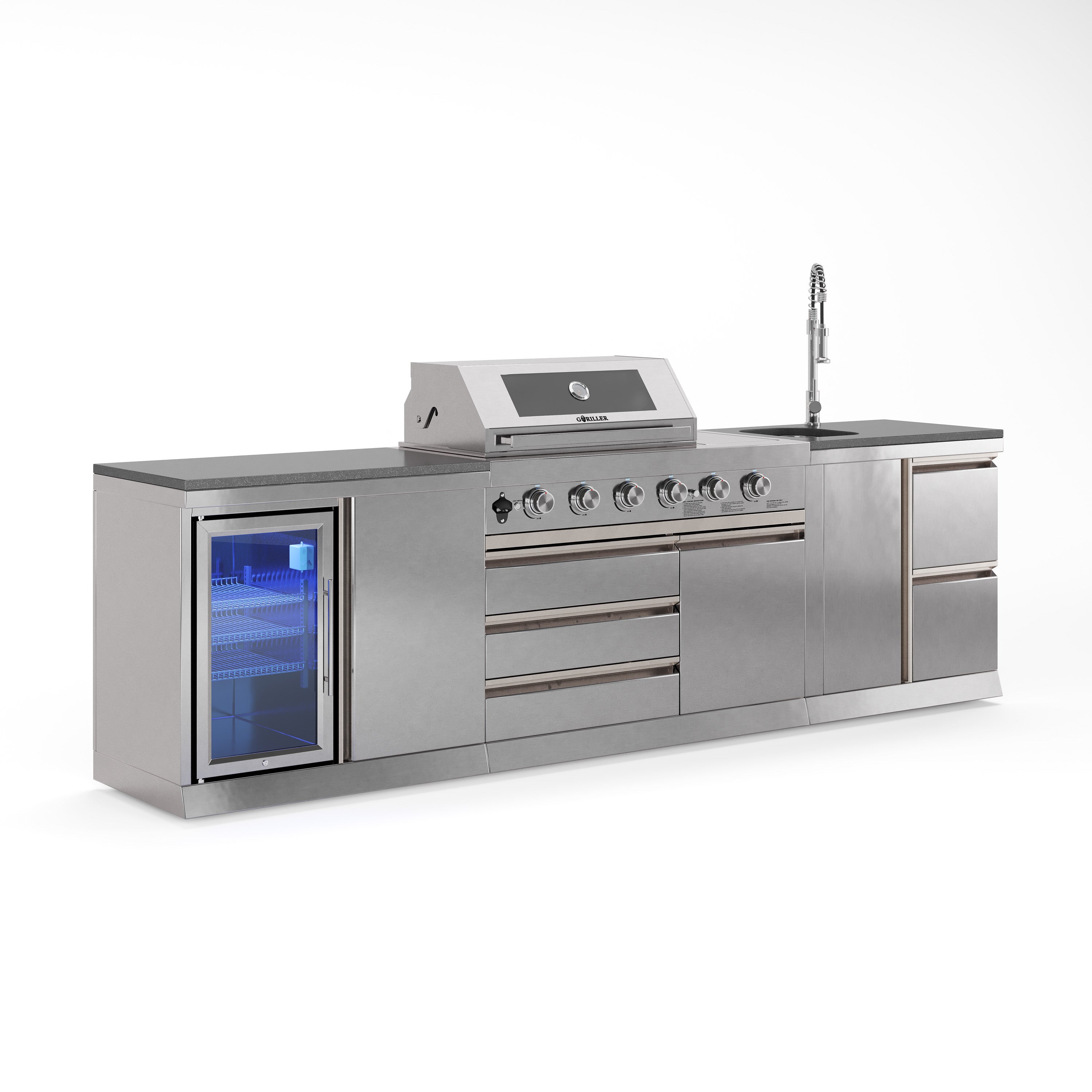 Cucina da esterno SB-M4 | Griglia a gas | Bello | Pulito