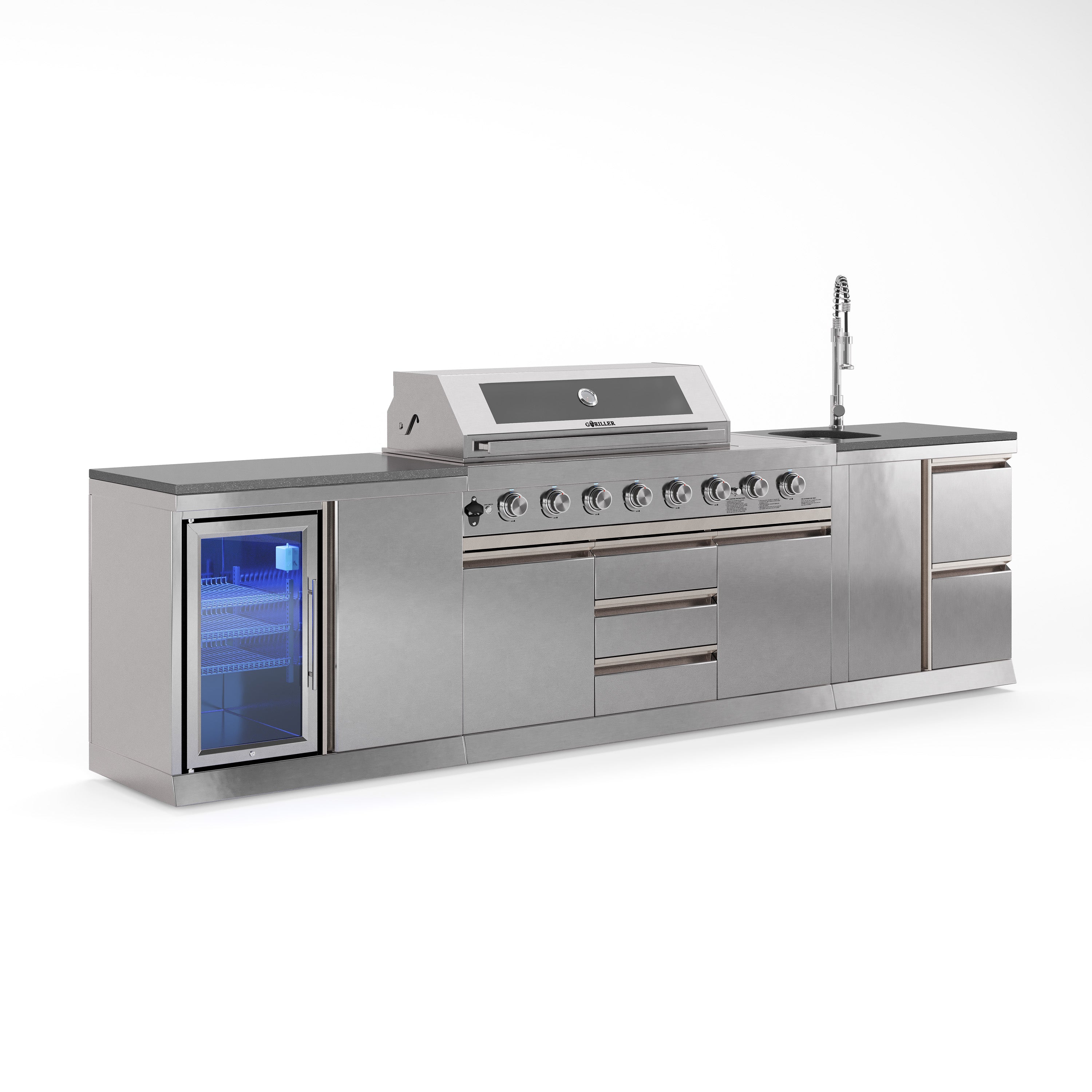 Cucina da esterno SB-M4 | Griglia a gas | Bello | Pulito