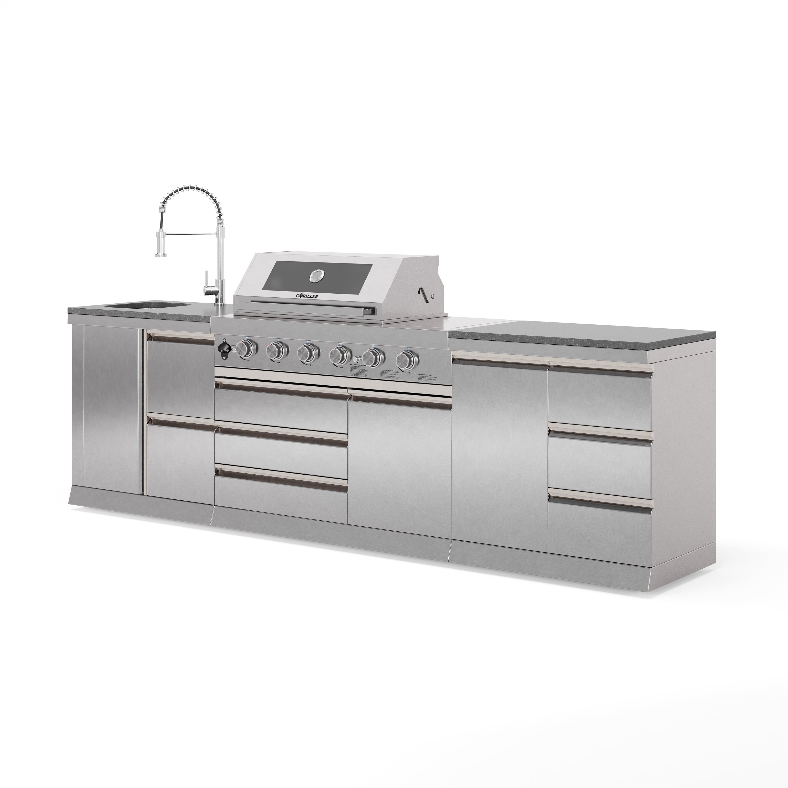 Cucina da esterno SB-M5 | Griglia a gas | Pulito | Preparazione
