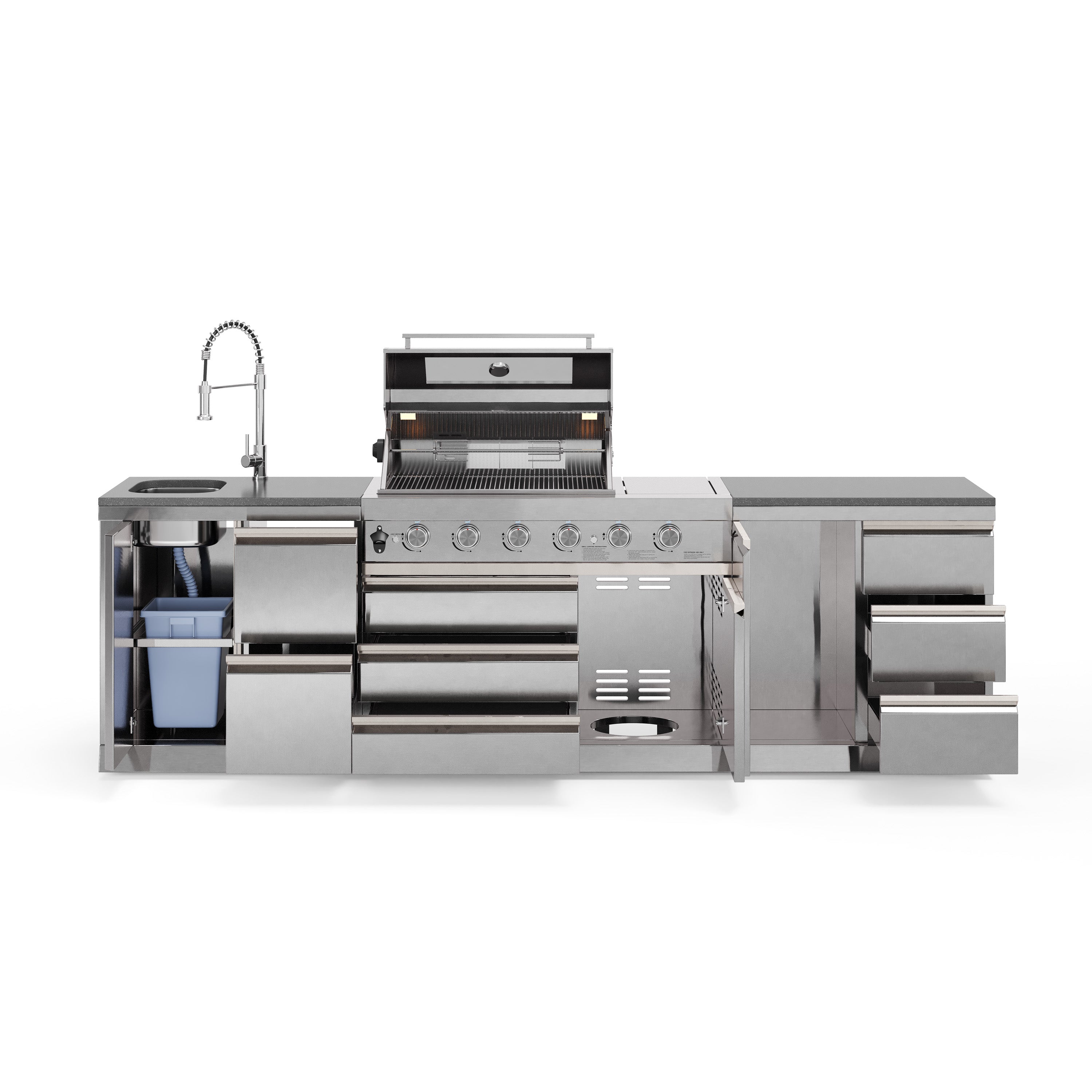 Cucina da esterno SB-M5 | Griglia a gas | Pulito | Preparazione