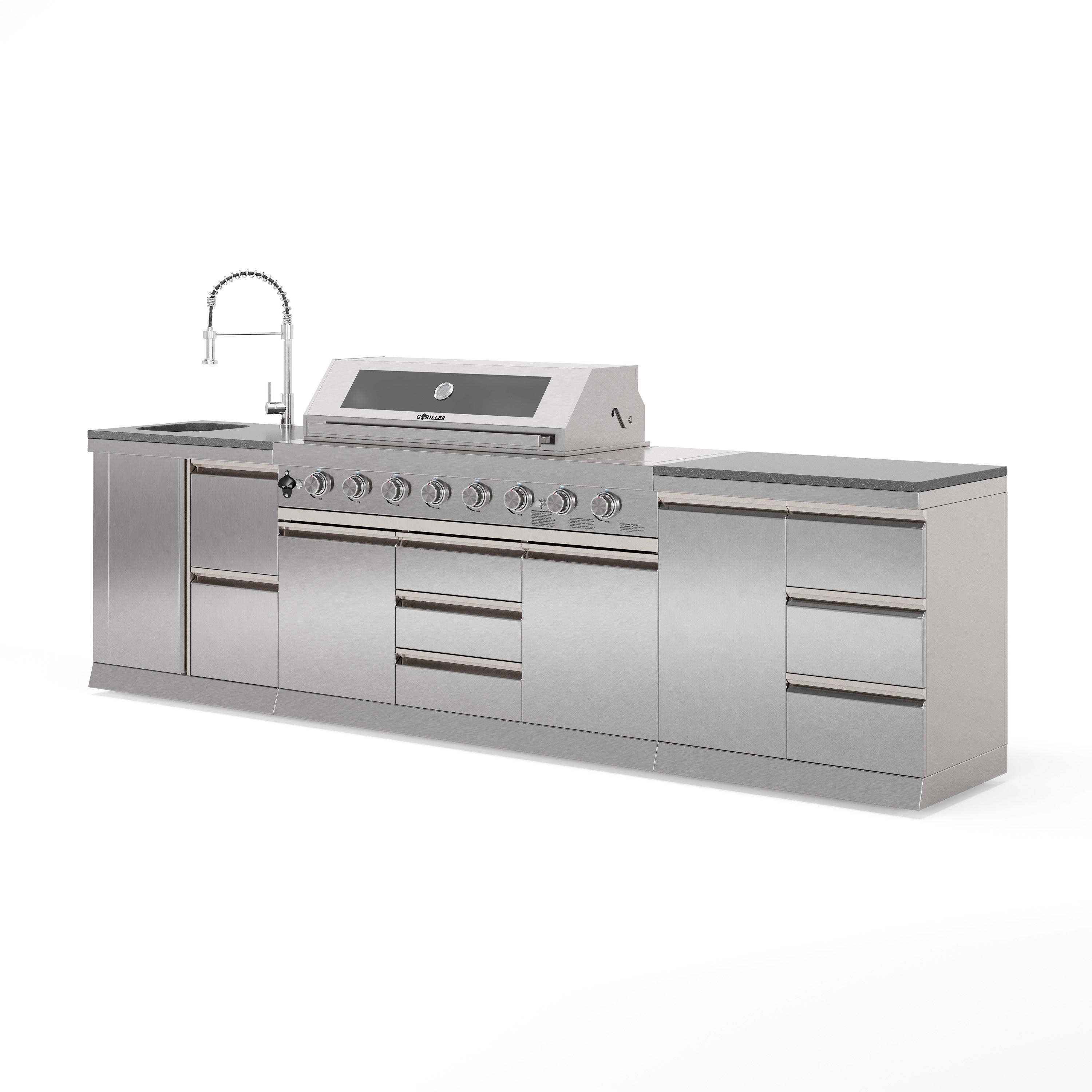 Cucina da esterno SB-M5 | Griglia a gas | Pulito | Preparazione