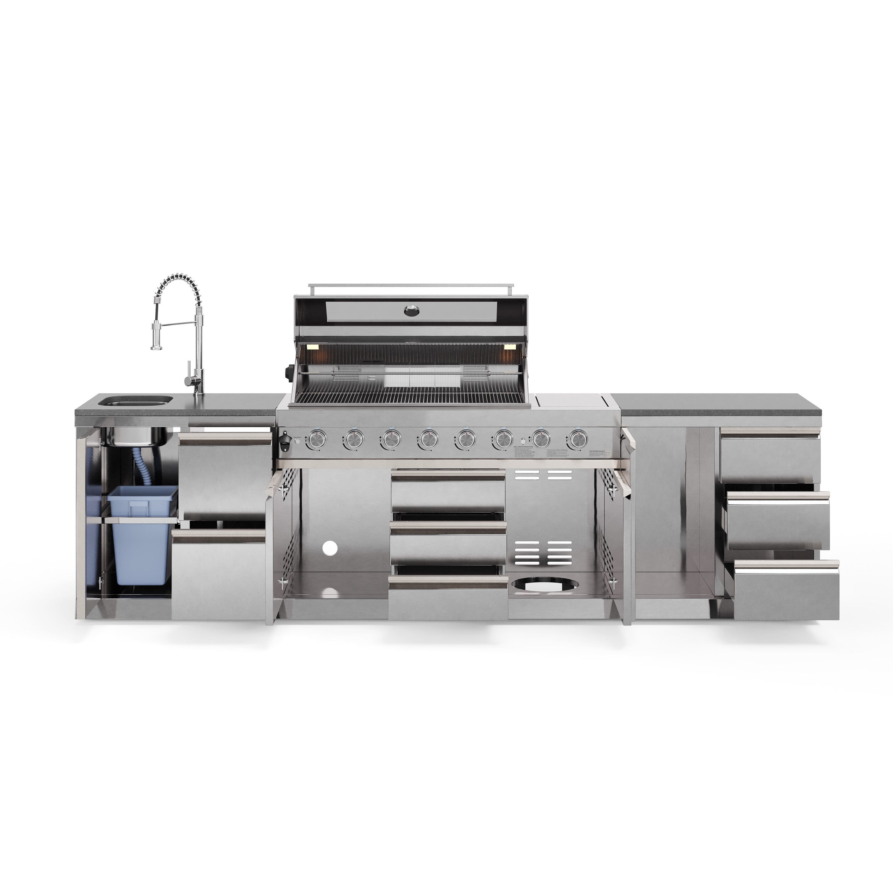 Cucina da esterno SB-M5 | Griglia a gas | Pulito | Preparazione