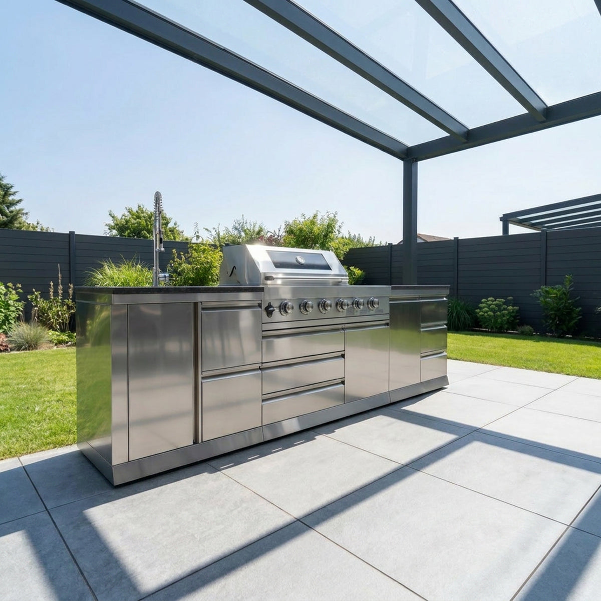 SB-M5 Outdoorküche | Gasgrill | Clean | Prep
