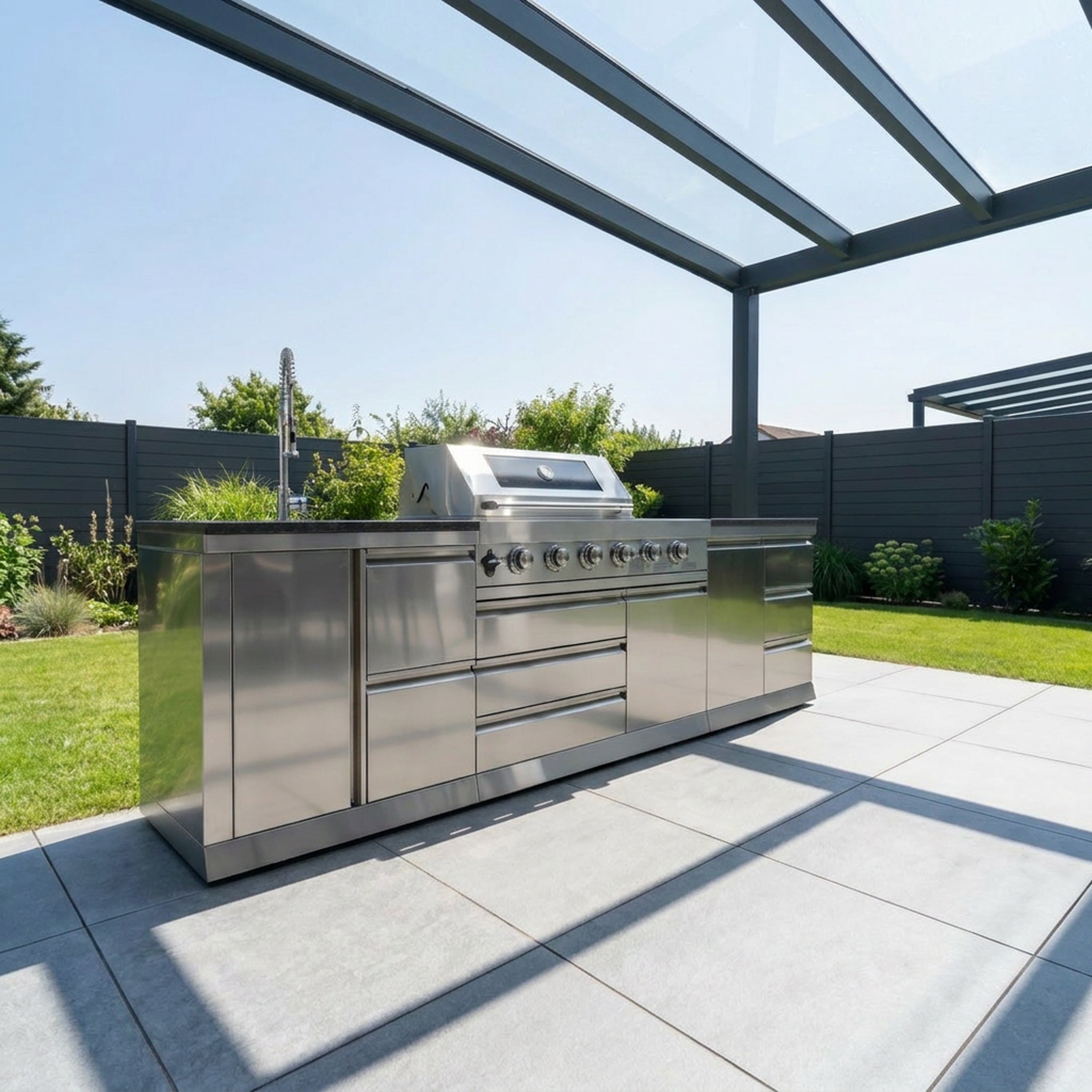Cucina da esterno SB-M5 | Griglia a gas | Pulito | Preparazione
