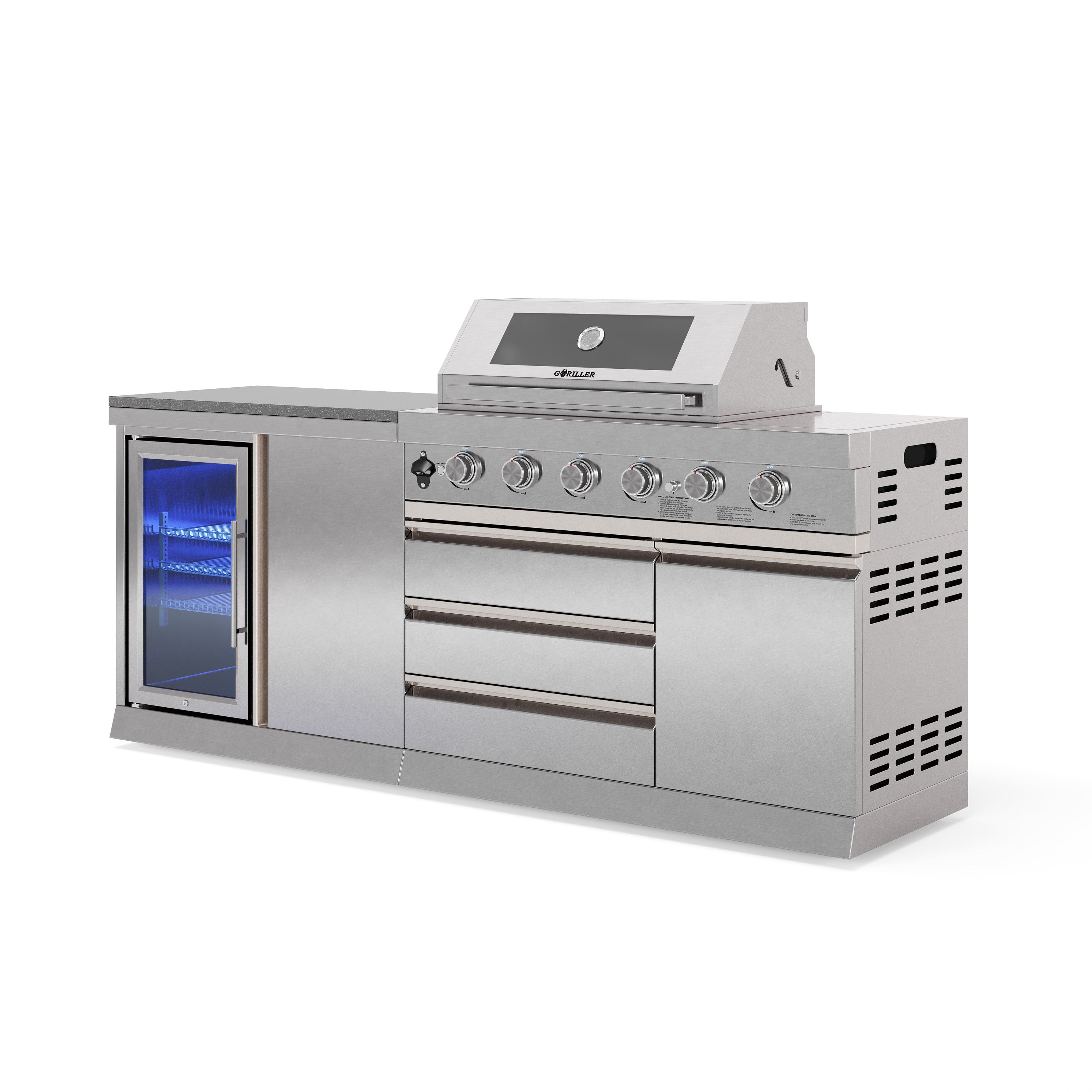 Cucina da esterno SB-S4 | Griglia a gas | Freddo