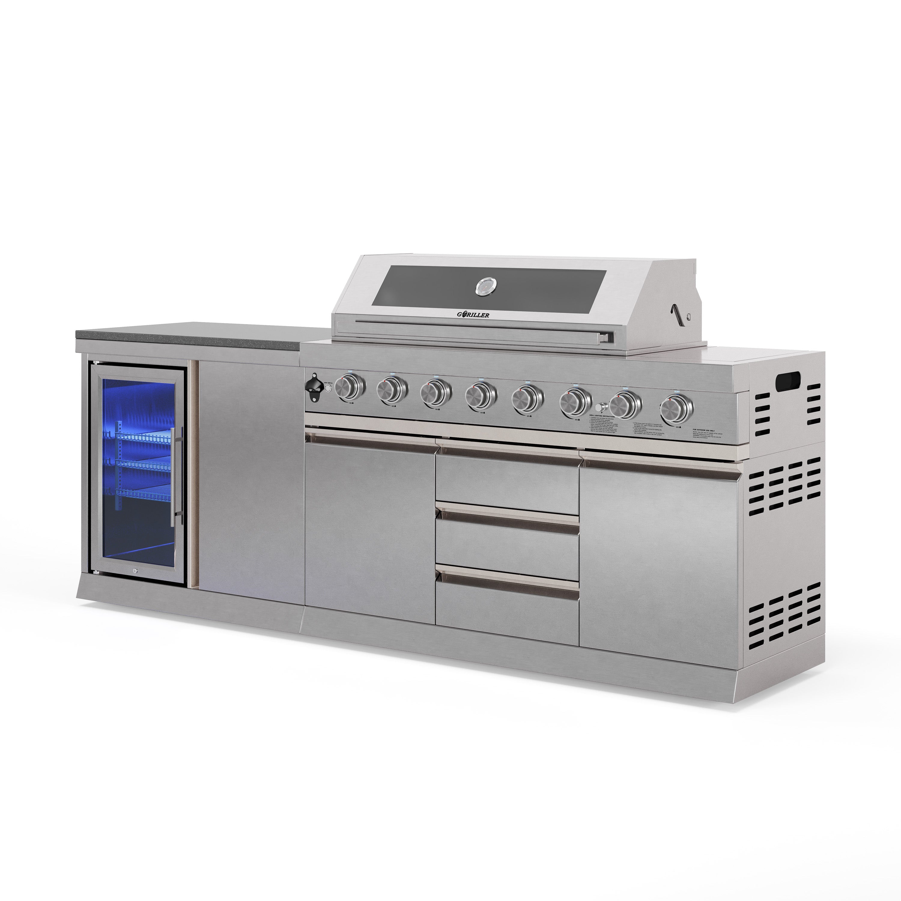Cucina da esterno SB-S4 | Griglia a gas | Freddo