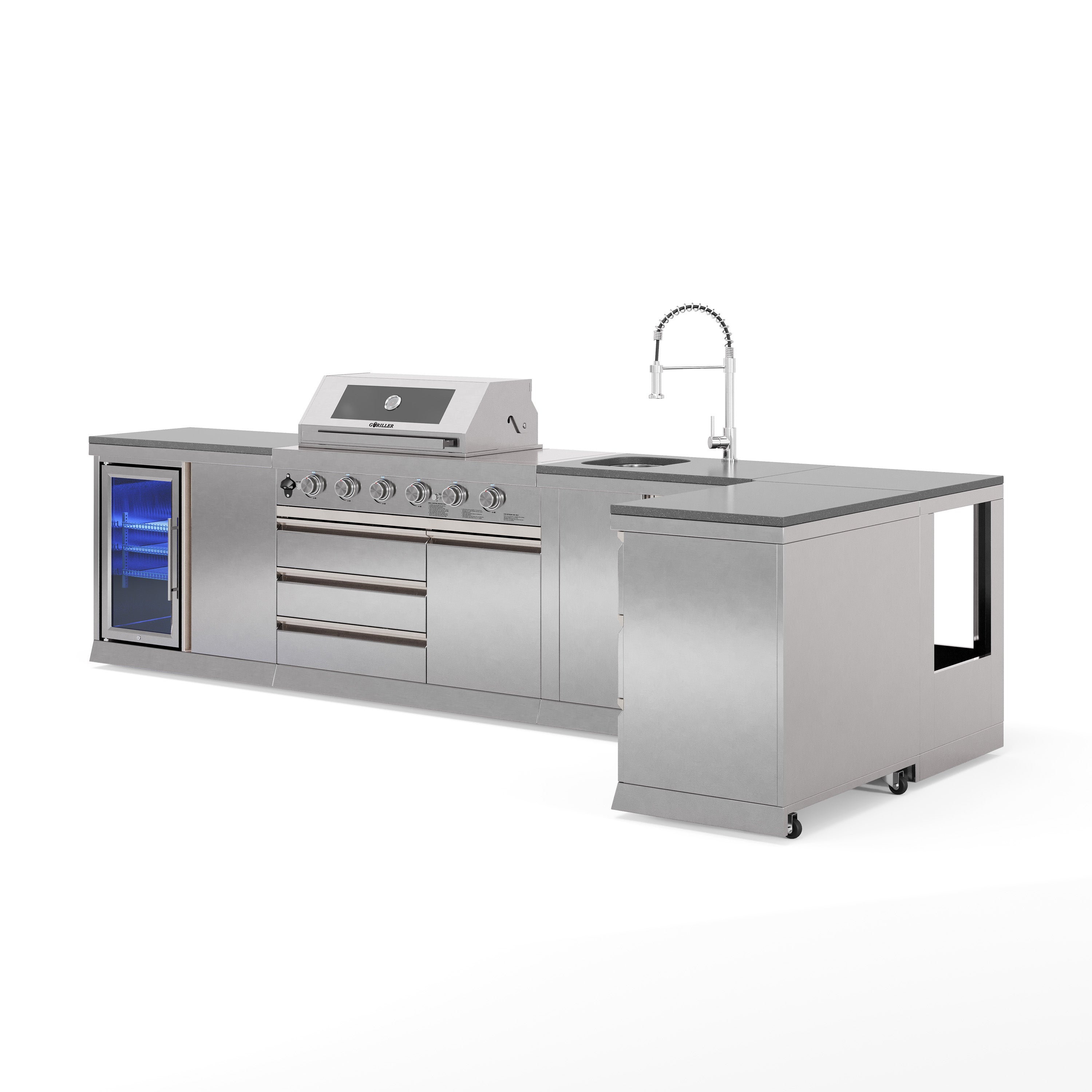 Cucina da esterno SB-XL2 | Griglia a gas | Bello | Pulito | Preparazione | Angolo