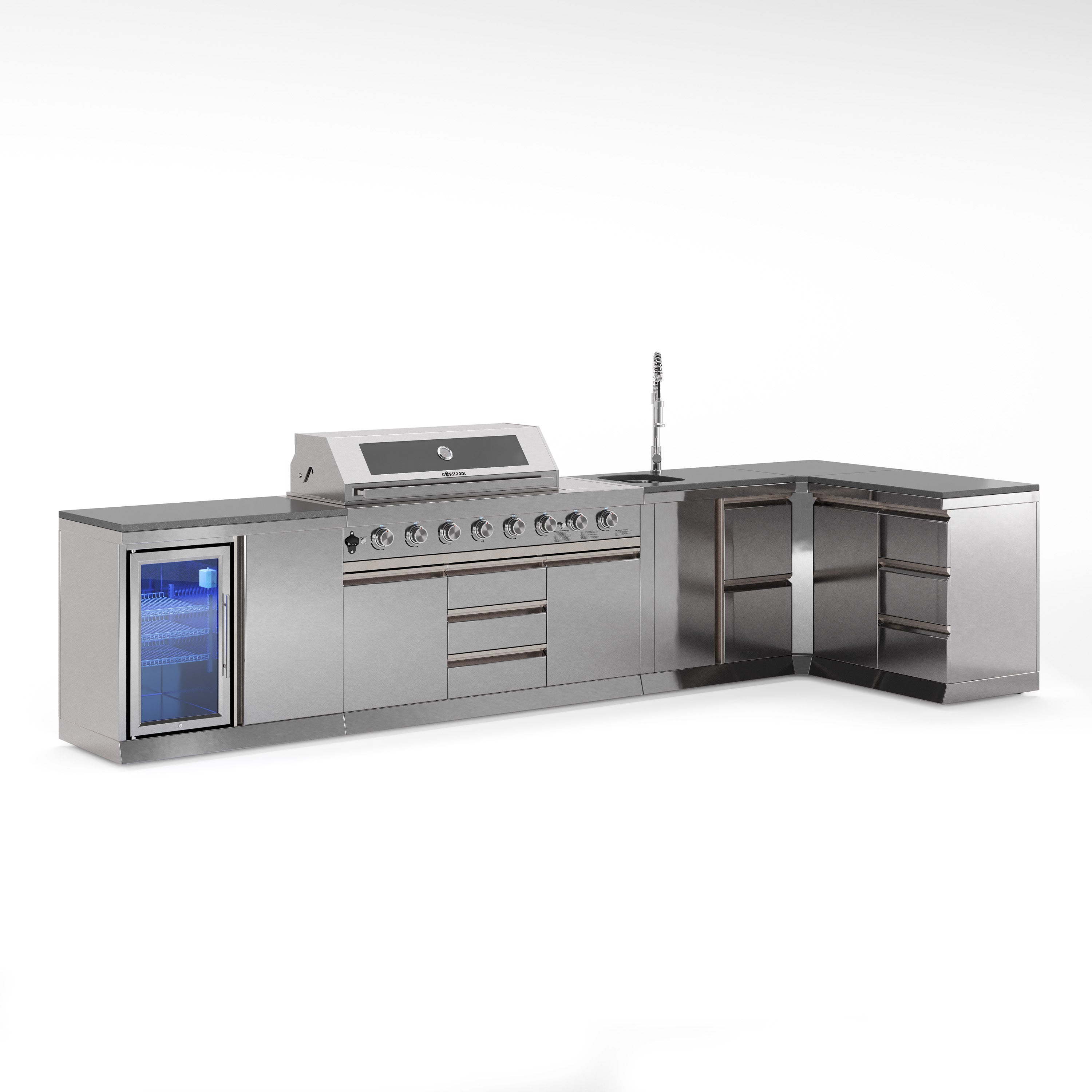 Cucina da esterno SB-XL2 | Griglia a gas | Bello | Pulito | Preparazione | Angolo