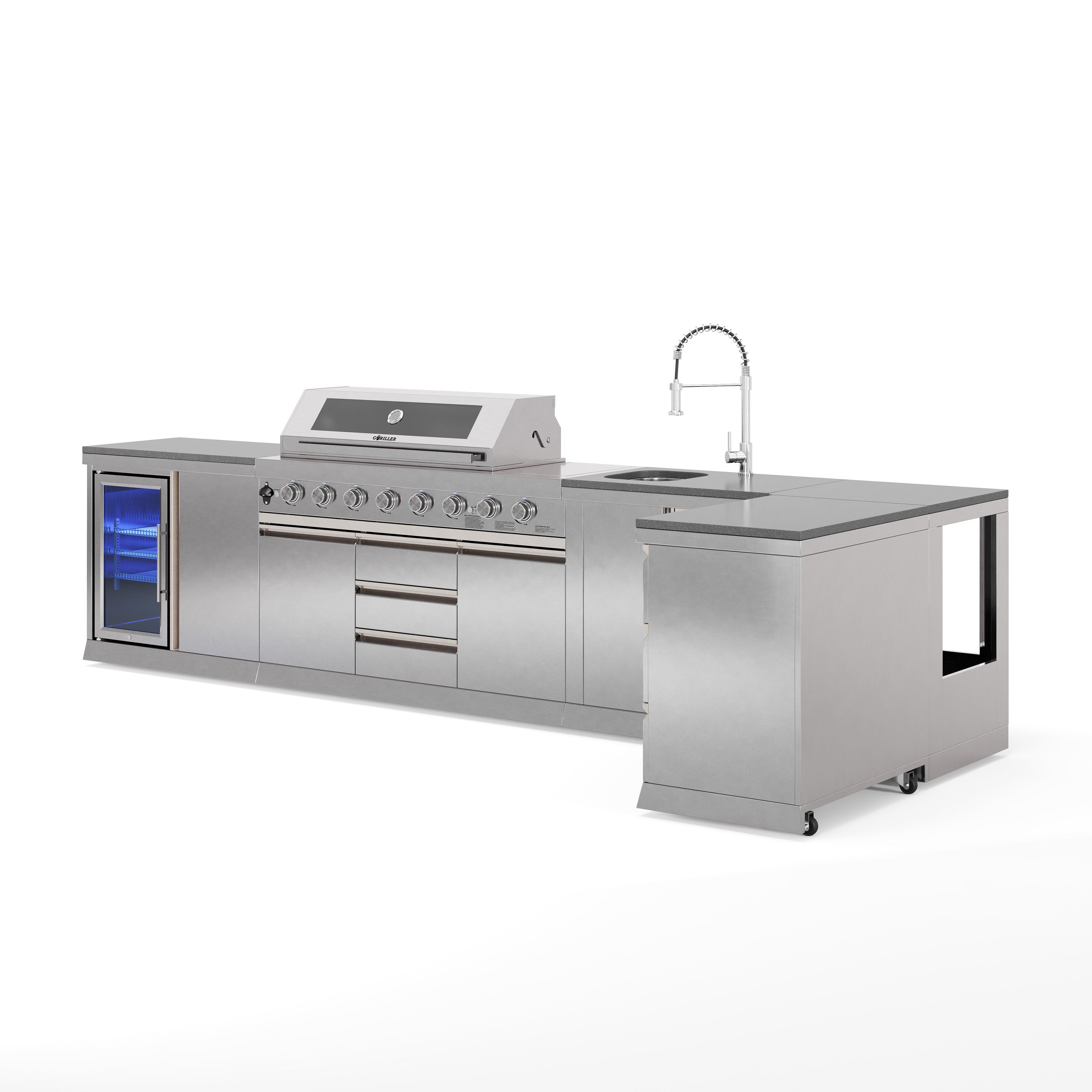 Cucina da esterno SB-XL2 | Griglia a gas | Bello | Pulito | Preparazione | Angolo