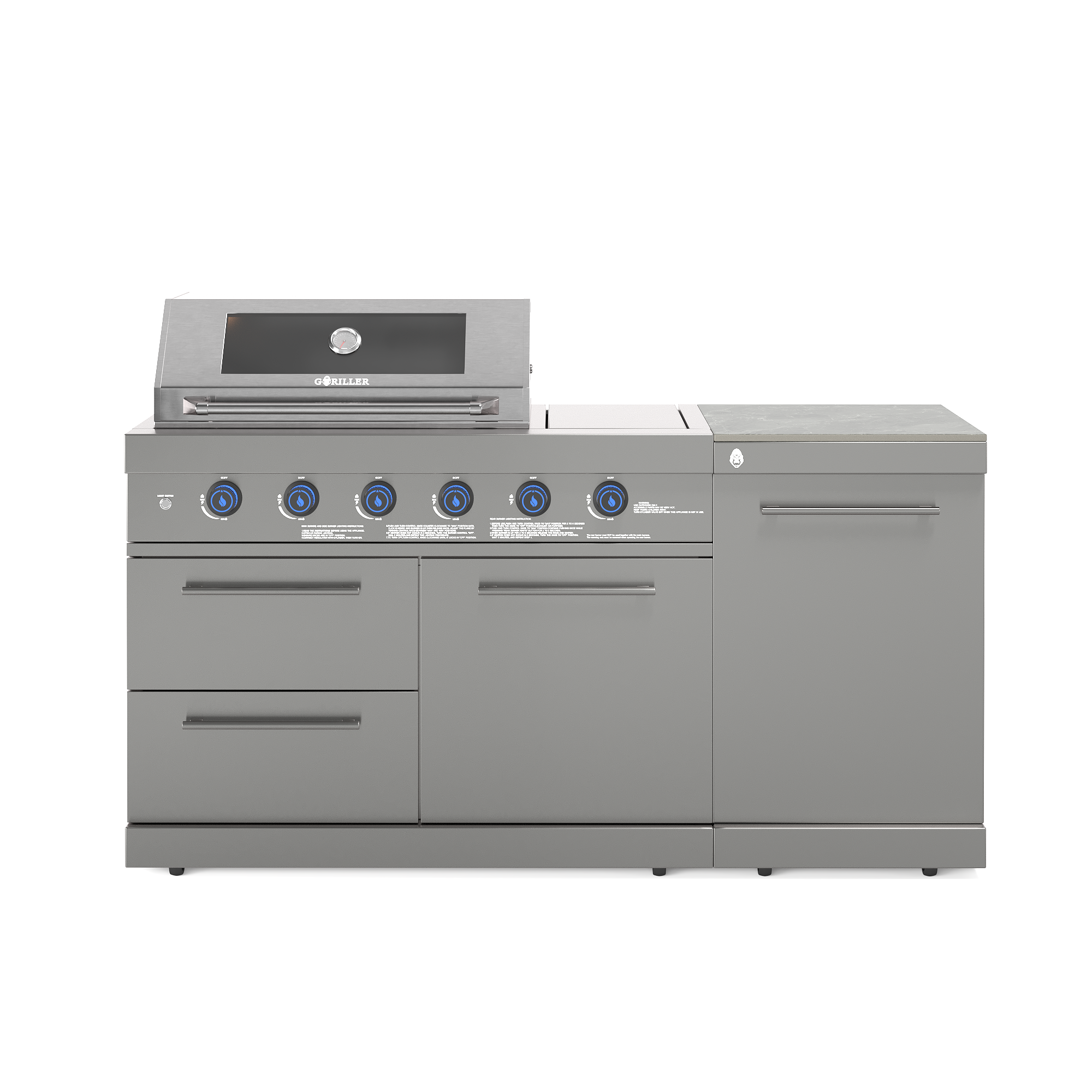 EMPIRE S4 Outdoorküche | 6-Brenner Gasgrill | Prep