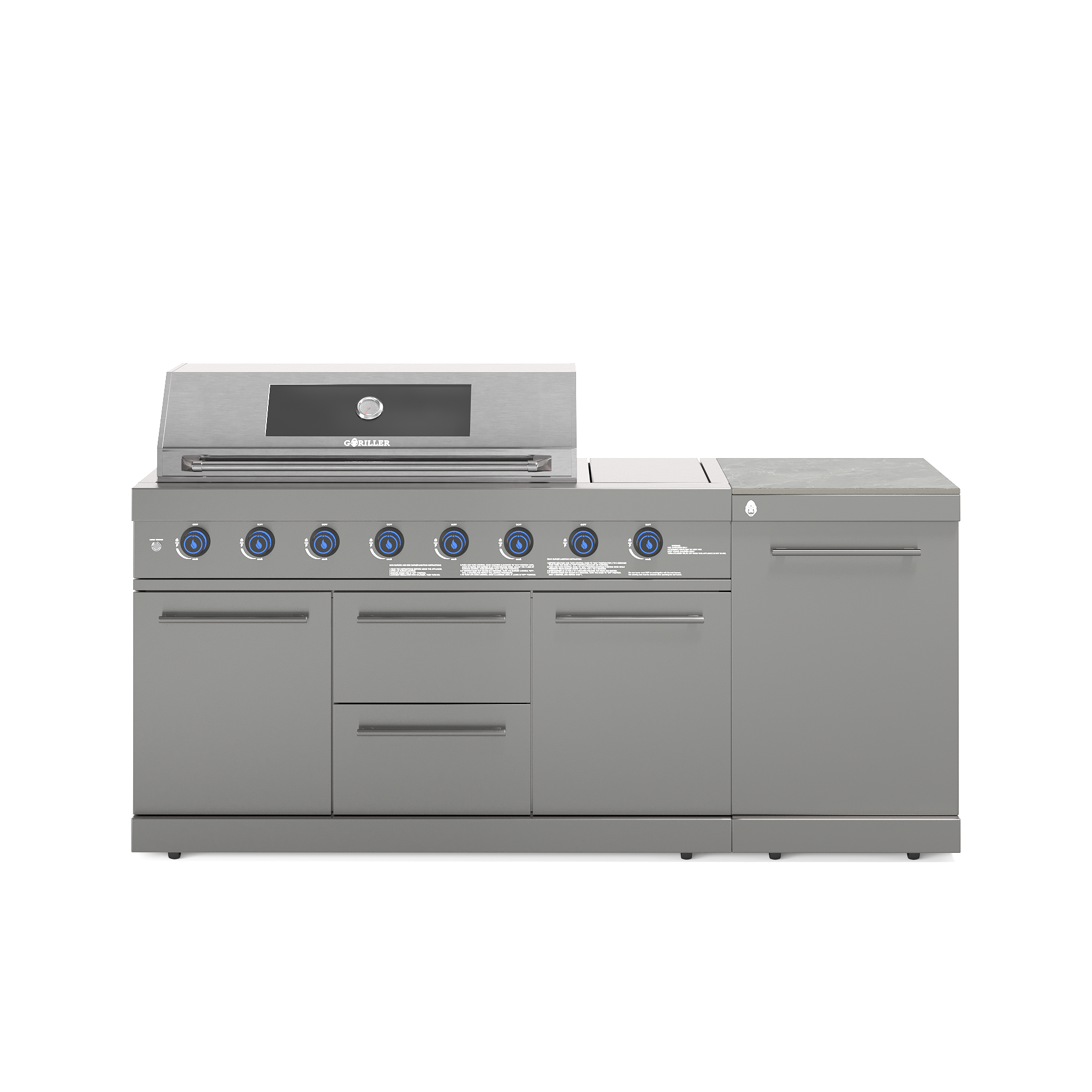 EMPIRE S2 Outdoorküche | 8-Brenner Gasgrill | Prep