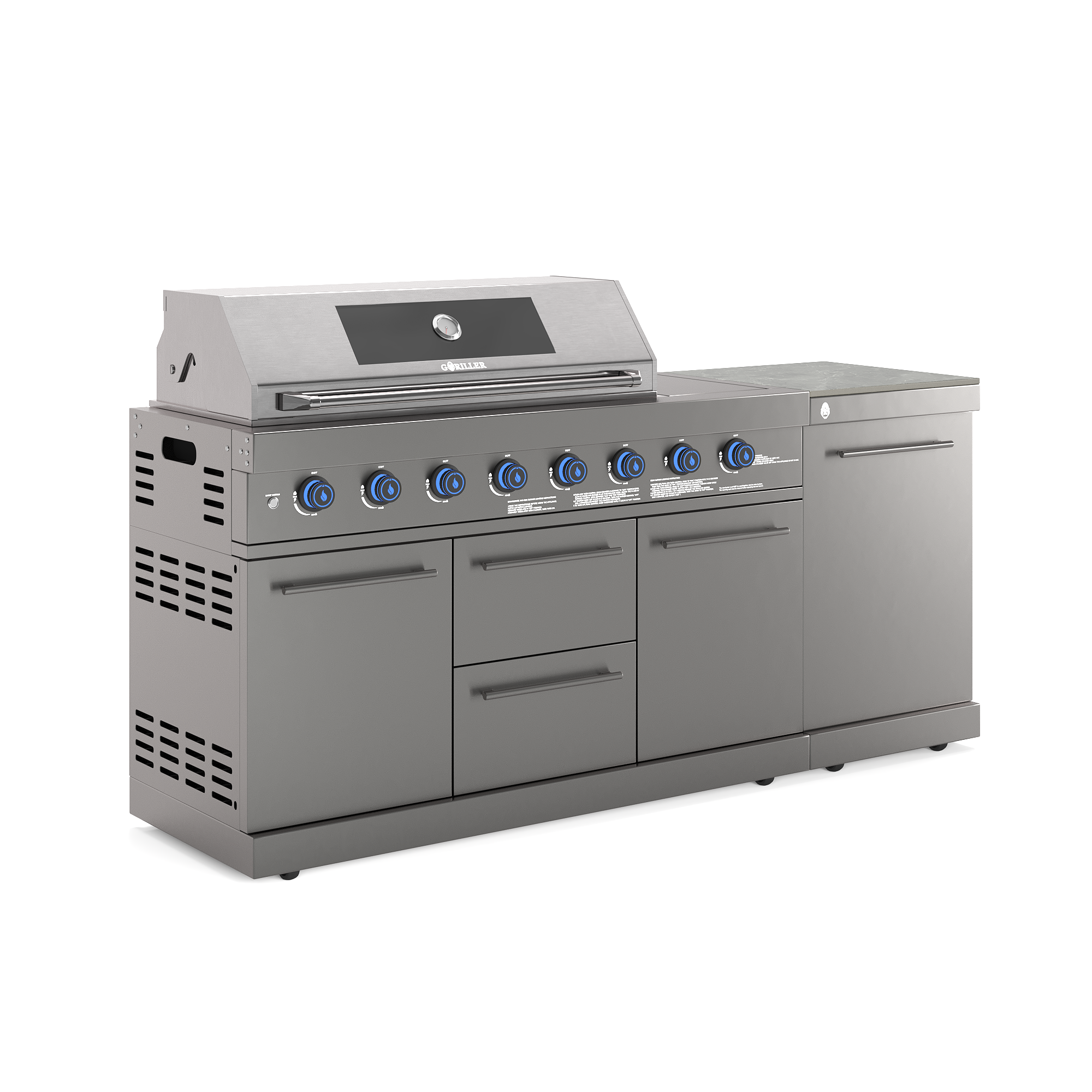 EMPIRE S2 Outdoorküche | 8-Brenner Gasgrill | Prep