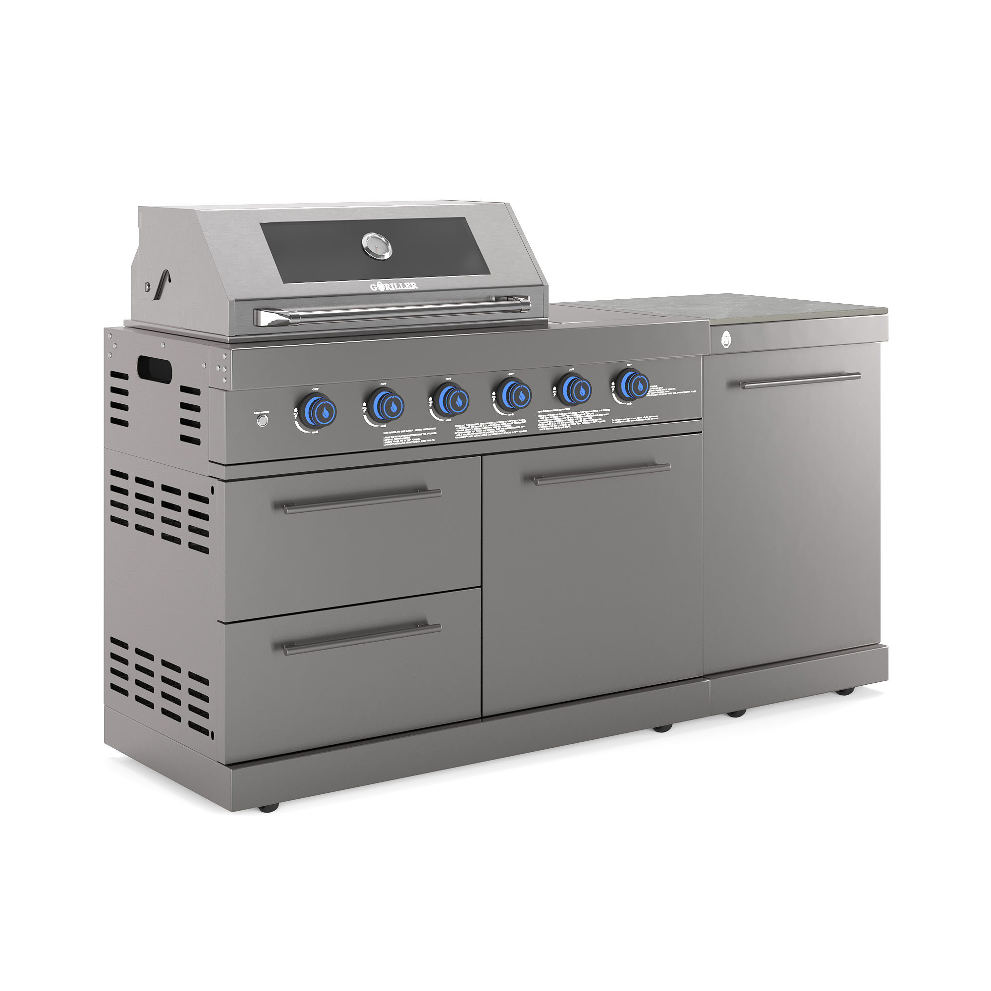 EMPIRE S4 Outdoorküche | 6-Brenner Gasgrill | Prep