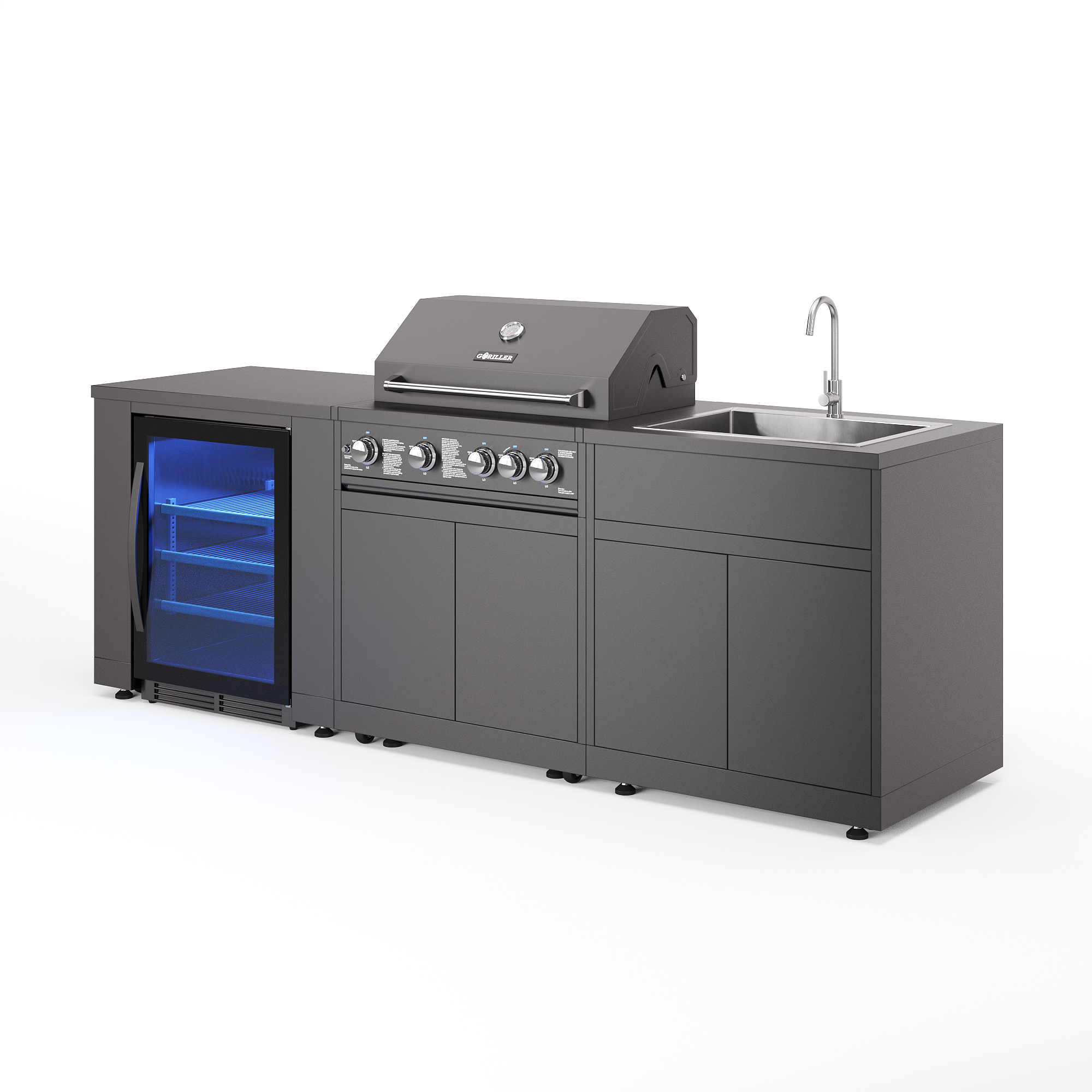 Jungle M1 Outdoorküche | Grill de gas de 5 quemadores | Genial | Limpio