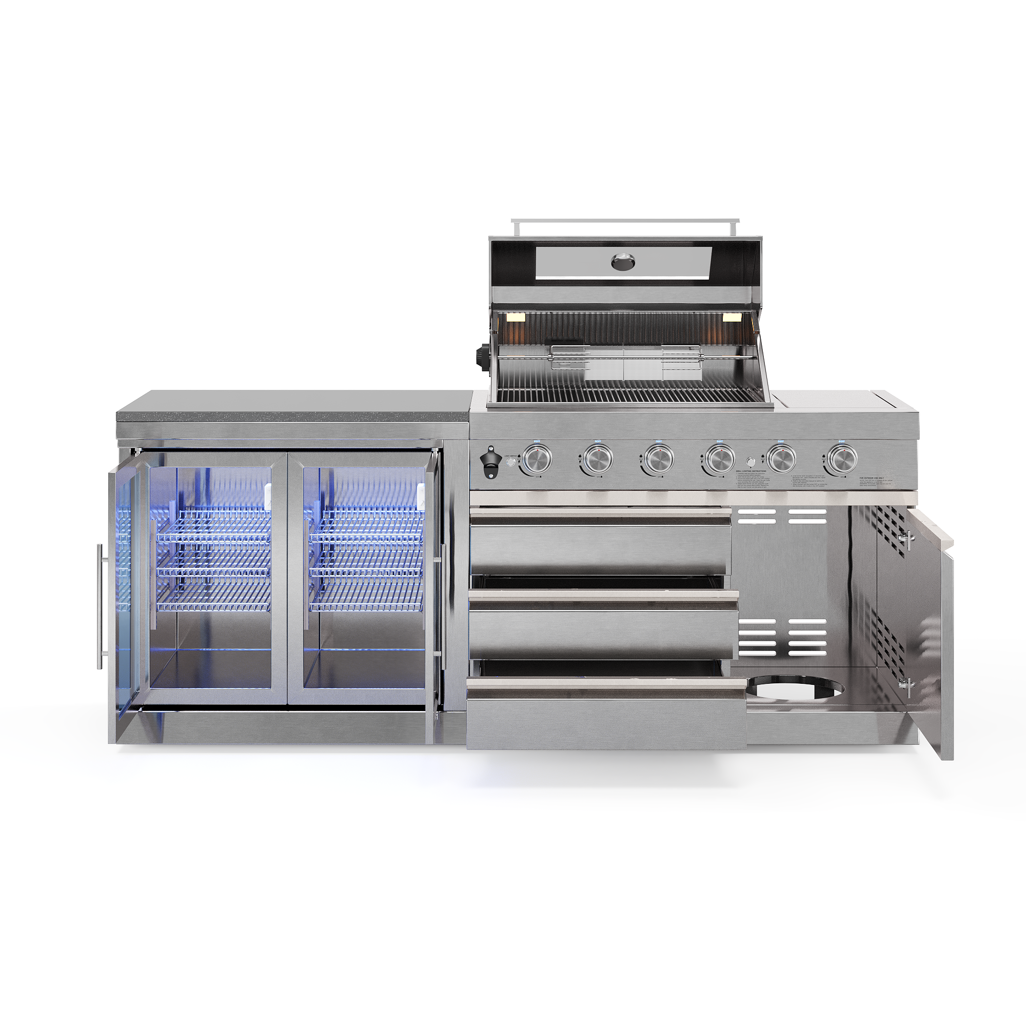 SB-S2 Outdoorküche | 6-Brenner Gasgrill | Cool-Duo