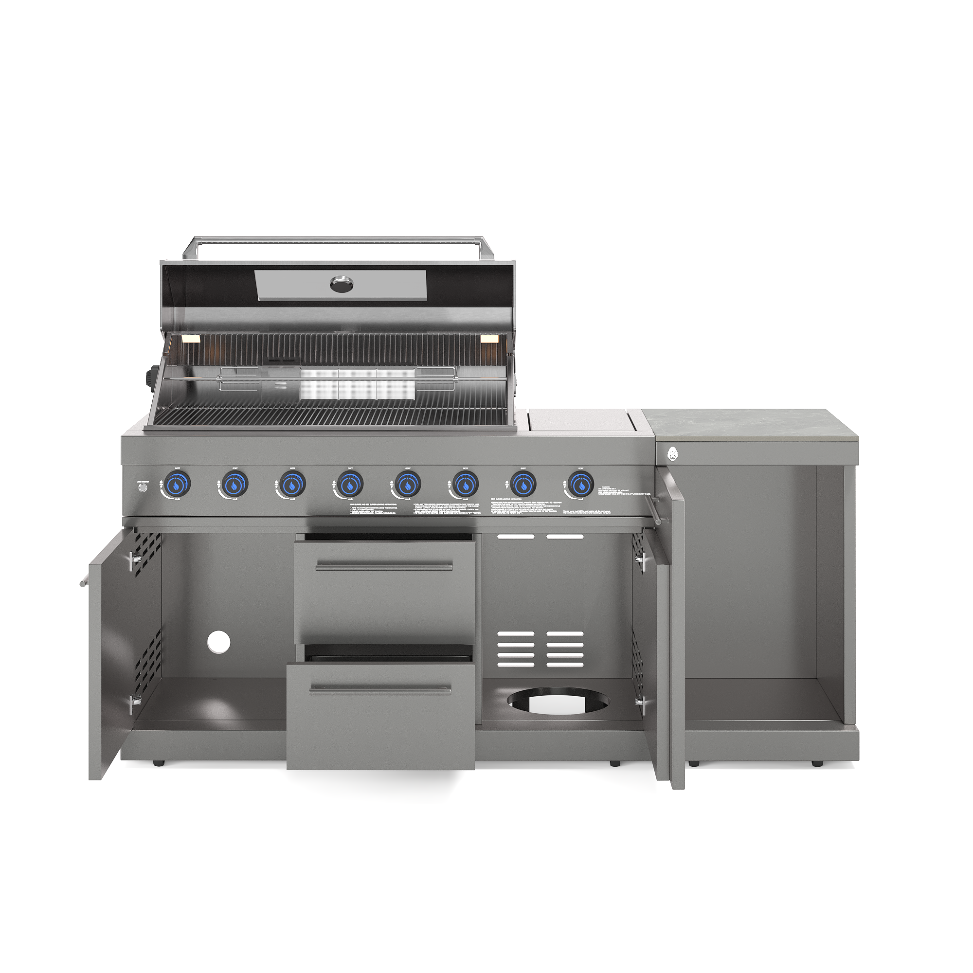 EMPIRE S2 Outdoorküche | 8-Brenner Gasgrill | Prep