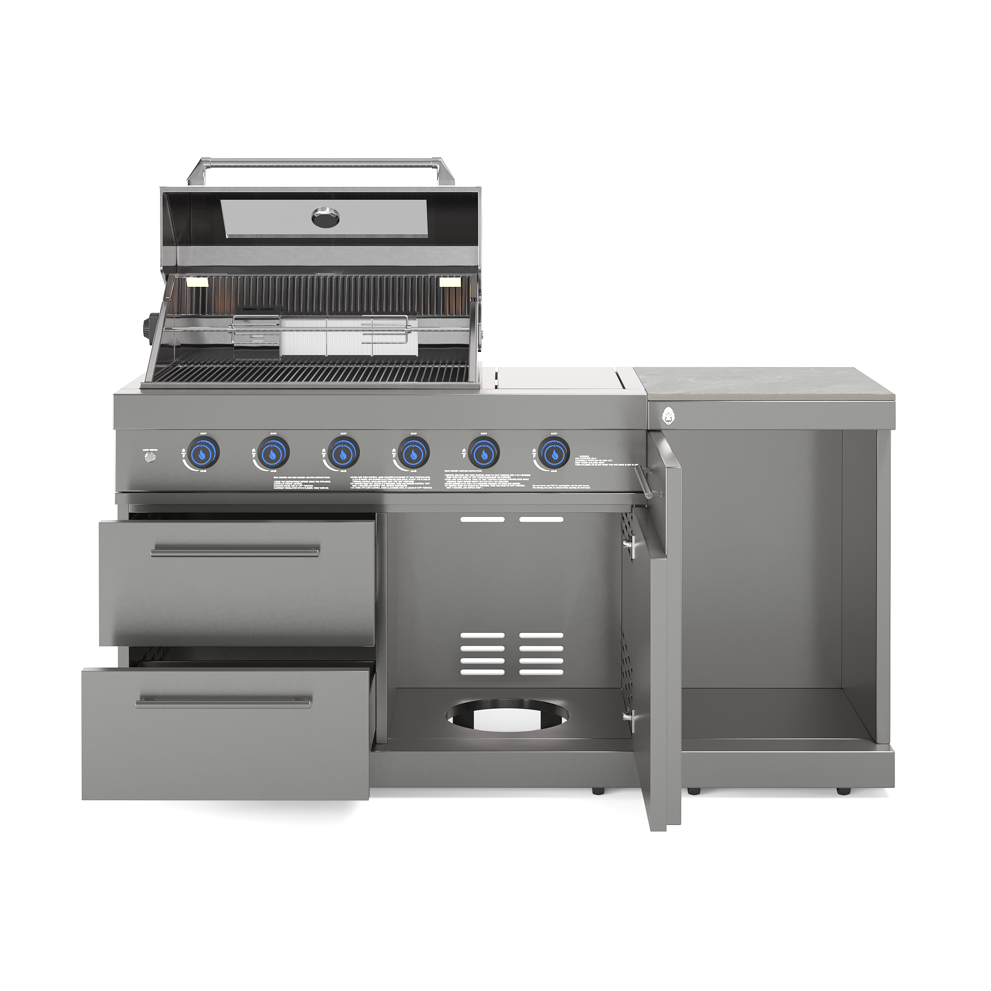 <tc>EMPIRE</tc> Cocina exterior S4 | Parrilla de gas de 6 quemadores | Prep